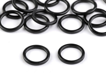 Anneau ajusteur et glissière en plastique pour bretelles de soutien-gorge, largeur 12 mm - 20pc