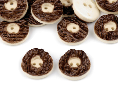 Bouton de chasse taille 20,3mm, imitation bois