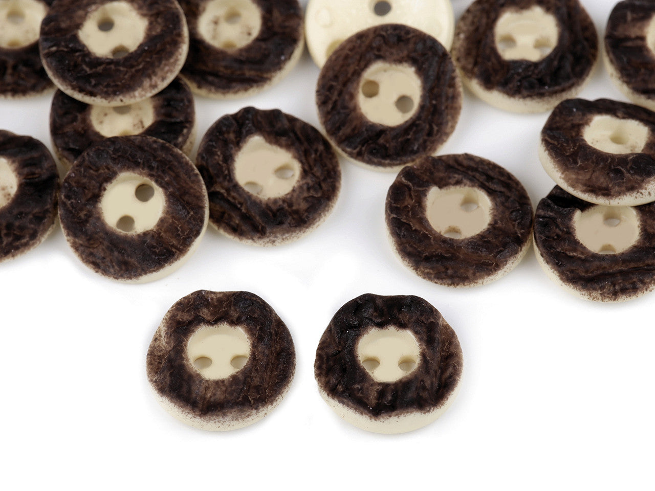 Bouton de chasse taille 15,2mm, imitation bois