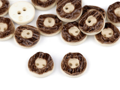 Bouton de chasse taille 15,2mm, imitation bois