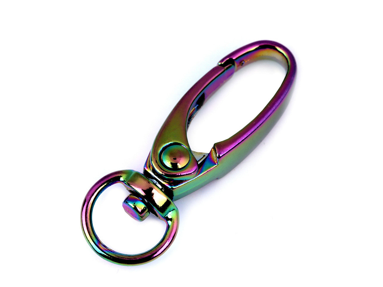 Mousqueton métallique pour sangle de 9 mm, Arc-en-ciel