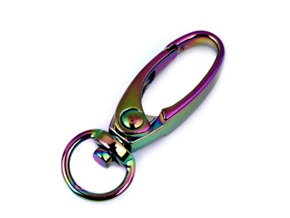 Mousqueton métallique pour sangle de 9 mm, Arc-en-ciel