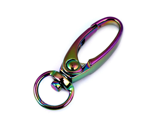 Mousqueton métallique pour sangle de 9 mm, Arc-en-ciel