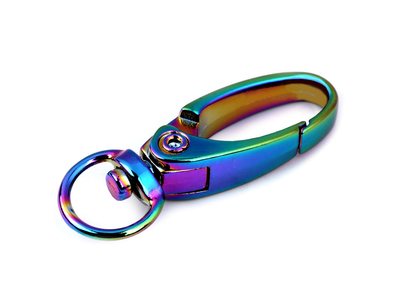 Mousqueton métallique pour sangle de 9 mm, Arc-en-ciel