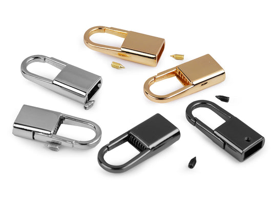 Embouts de sangle avec mousqueton, largeur 9 mm