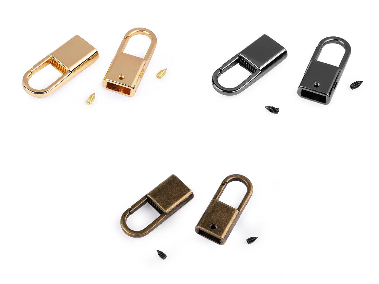 Embouts de sangle avec mousqueton, largeur 9 mm