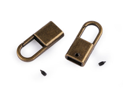 Embouts de sangle avec mousqueton, largeur 9 mm - 2pc