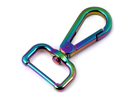 Mousqueton métallique pour sangle de 25 mm, Arc-en-ciel