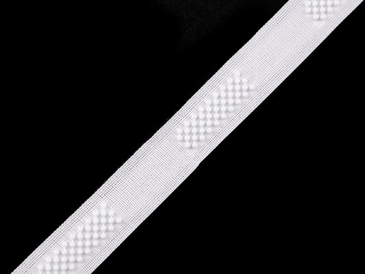 Fixation 3D en plastique/Imitation Velcro, largeur 20 mm - 1m
