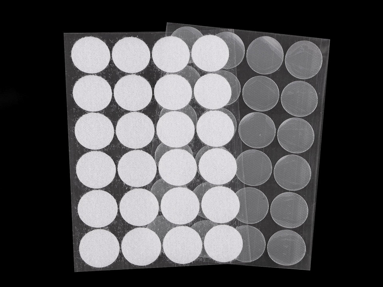 Cercles Velcro auto-adhésifs, Ø 25 mm - 1carte