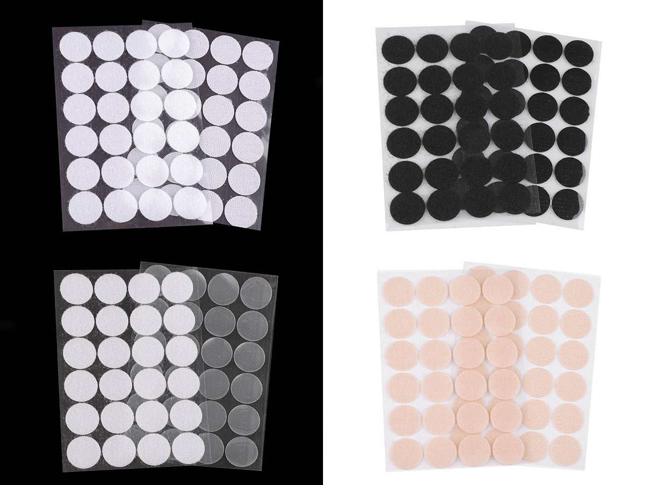 Cercles Velcro auto-adhésifs, Ø 25 mm - 1carte