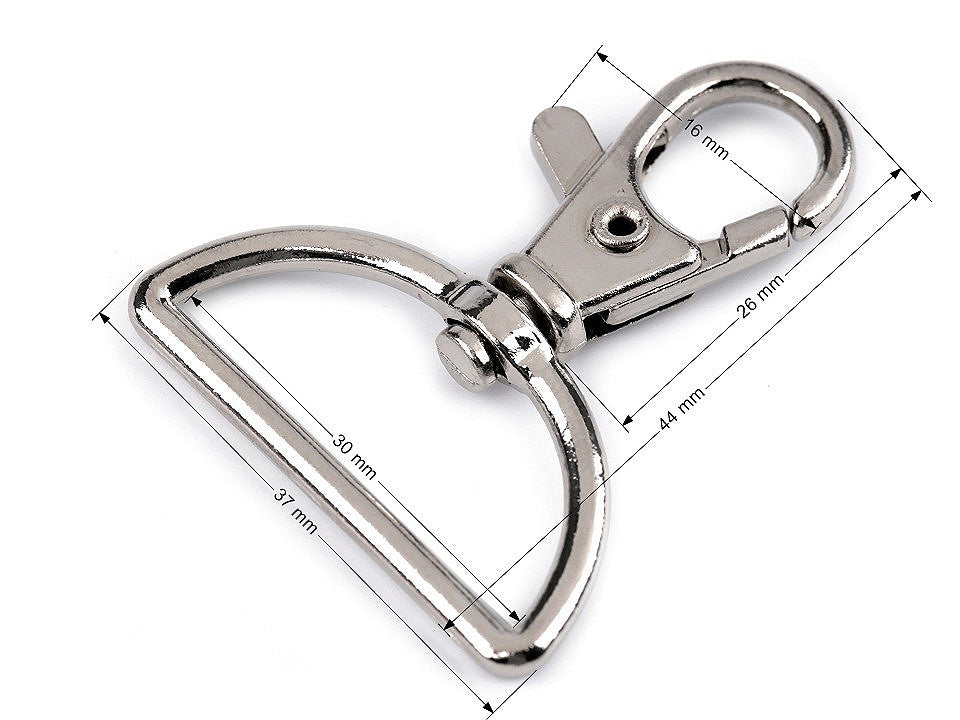 Mousqueton métallique pour sangle de 30 mm