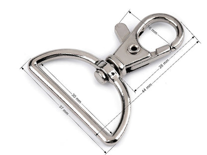 Mousqueton métallique pour sangle de 30 mm