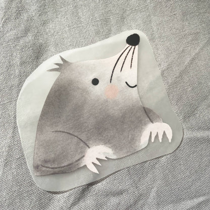 Hannahs Firlefanz - Image à repasser taupe, écusson pour enfants, cadeau