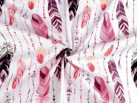 Tissu/Toile en coton Plumes
