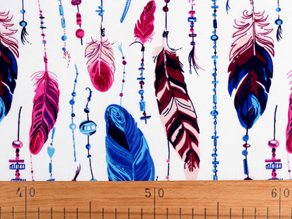 Tissu/Toile en coton Plumes