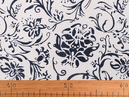 Tissu en coton/Imitation lin, épais, Fleurs - 1m