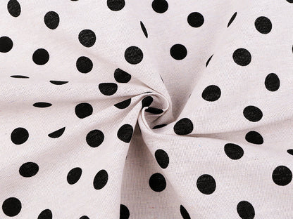 Tissu en coton/Imitation lin, épais, à pois