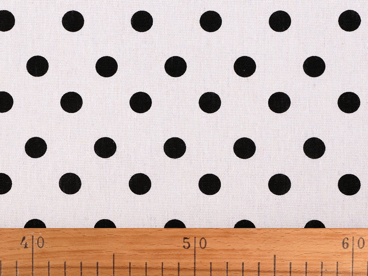 Tissu en coton/Imitation lin, épais, à pois