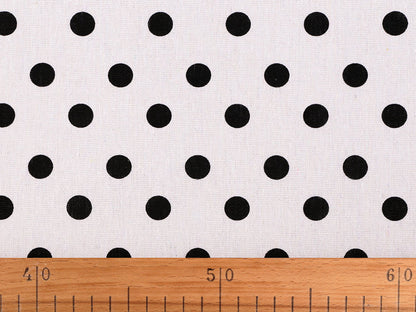 Tissu en coton/Imitation lin, épais, à pois