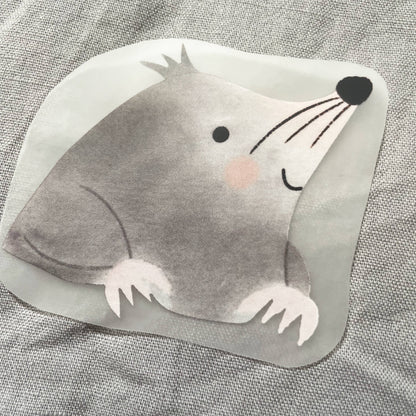 Hannahs Firlefanz - Image à repasser taupe, écusson pour enfants, cadeau