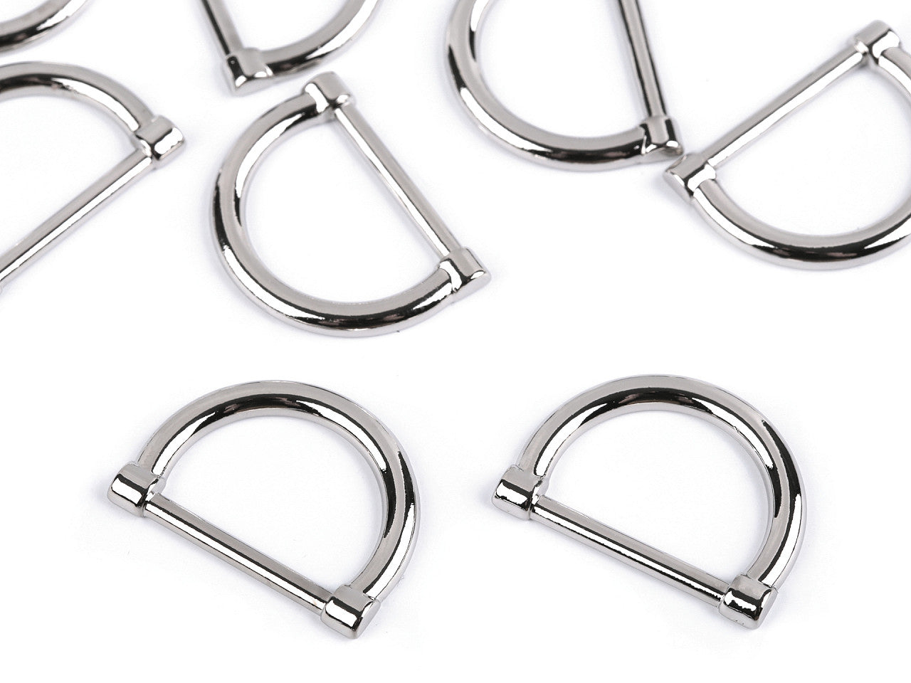 Demi-anneau plat/Anneau en D pour vêtements et accessoires, largeur 20 mm