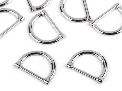 Demi-anneau plat/Anneau en D pour vêtements et accessoires, largeur 20 mm