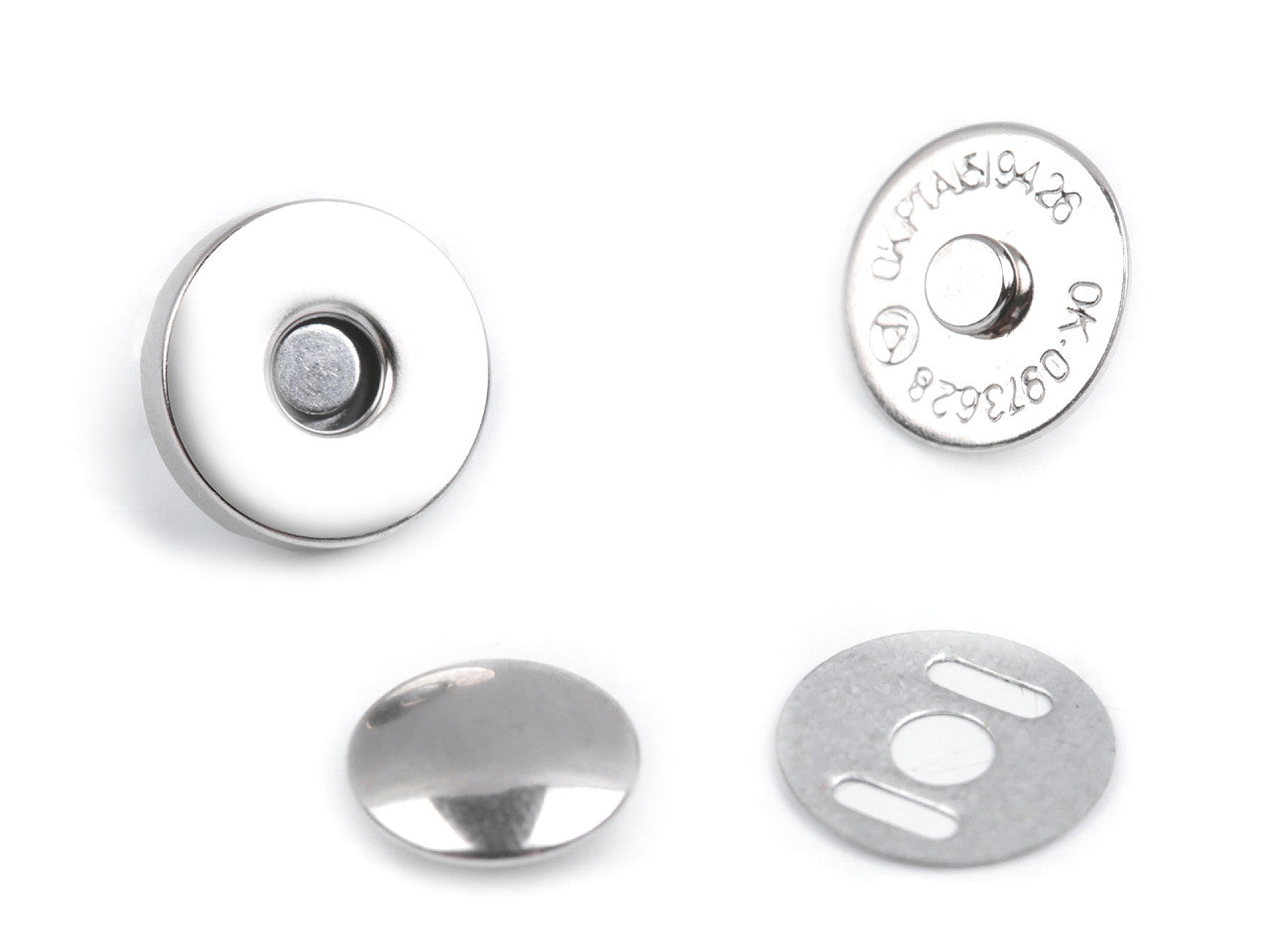 Boutons pression/Fermoirs magnétiques, Ø 14 mm - 4set