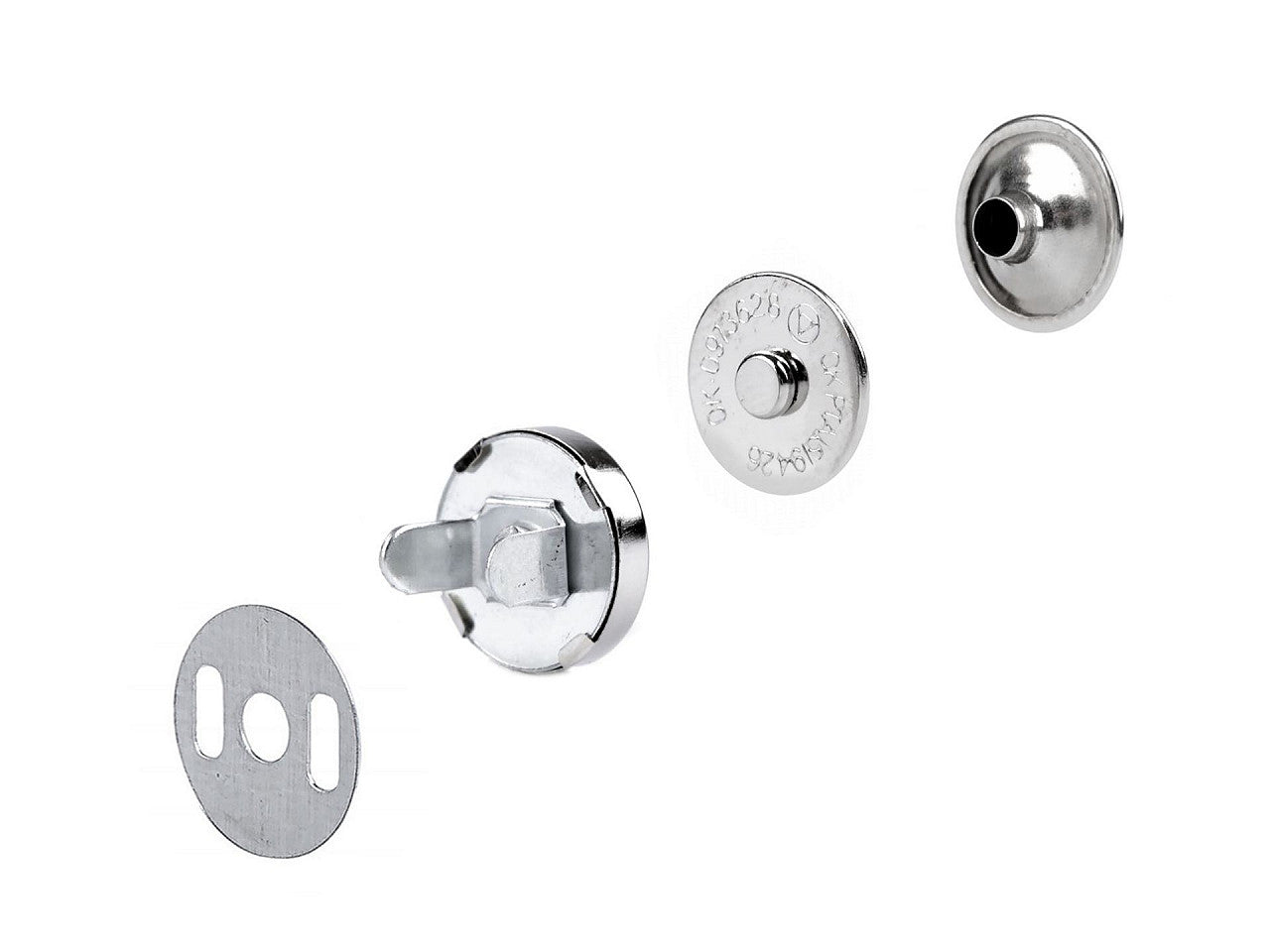 Boutons pression/Fermoirs magnétiques, Ø 14 mm - 4set