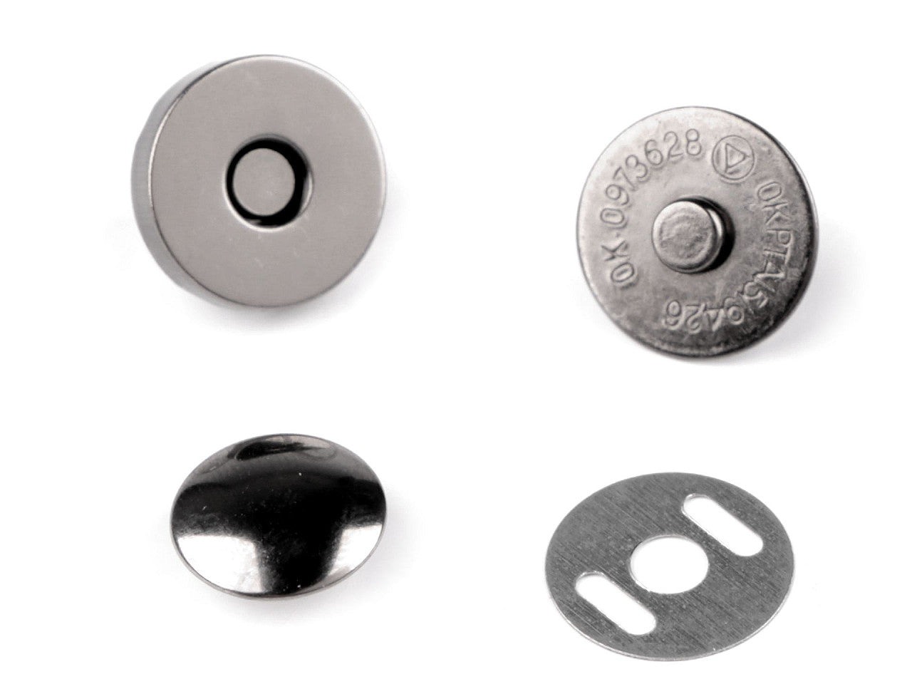 Boutons pression/Fermoirs magnétiques, Ø 14 mm - 200set