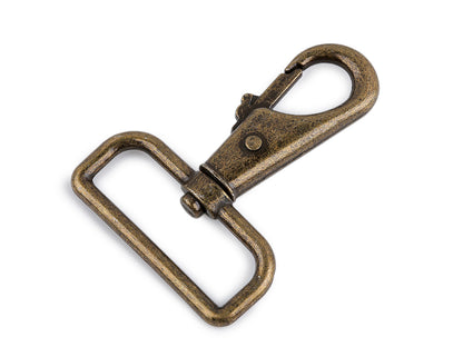 Mousqueton métallique pivotant, 40 mm