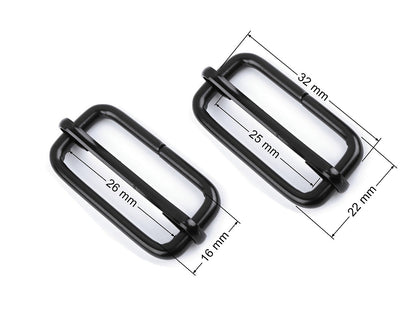 Curseur de boucle pour sangles, largeur 25 mm