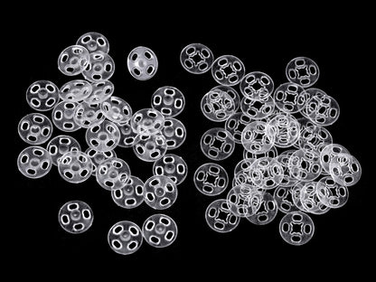 Boutons pressions en plastique transparent, Ø 10 mm - 10paire