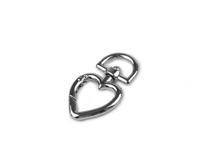 Mousqueton métallique pour sangle de 15 mm, Cœur