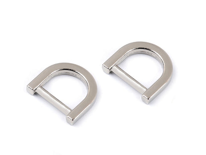 Anneau en D pour sacs à main, largeur 15 mm - 2pc