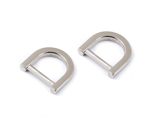 Anneau en D pour sacs à main, largeur 15 mm - 2pc