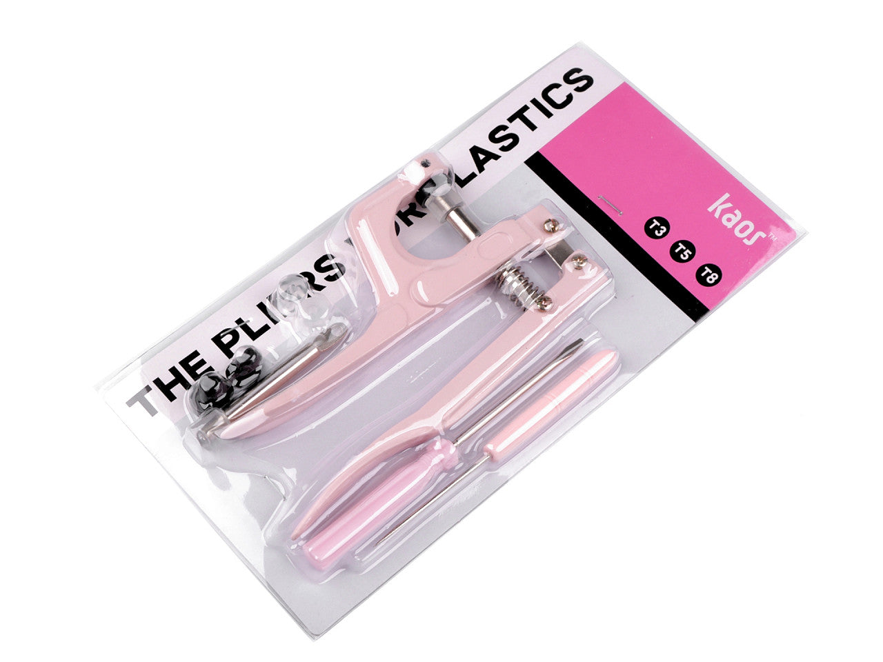 Pince manuelle en plastique pour boutons pression - 1set