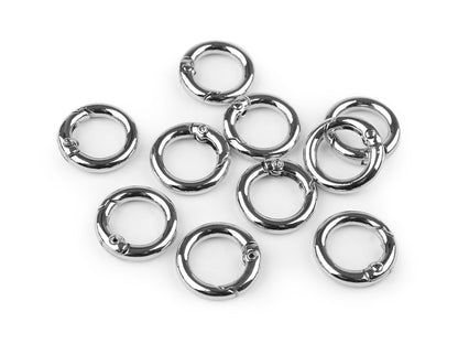 Anneau métallique en O pour porte-clés et porte-monnaie, Ø 13 mm - 2pc