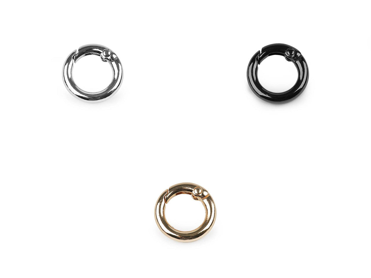 Anneau métallique en O pour porte-clés et porte-monnaie, Ø 13 mm - 2pc