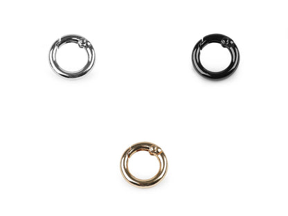 Anneau métallique en O pour porte-clés et porte-monnaie, Ø 13 mm - 2pc