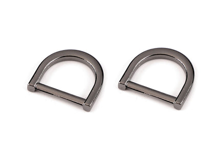 Anneau en D pour vêtements et accessoires, largeur 20 mm - 2pc