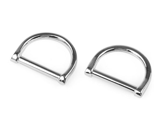 Anneau en D pour vêtements et accessoires, largeur 25 mm - 1pc