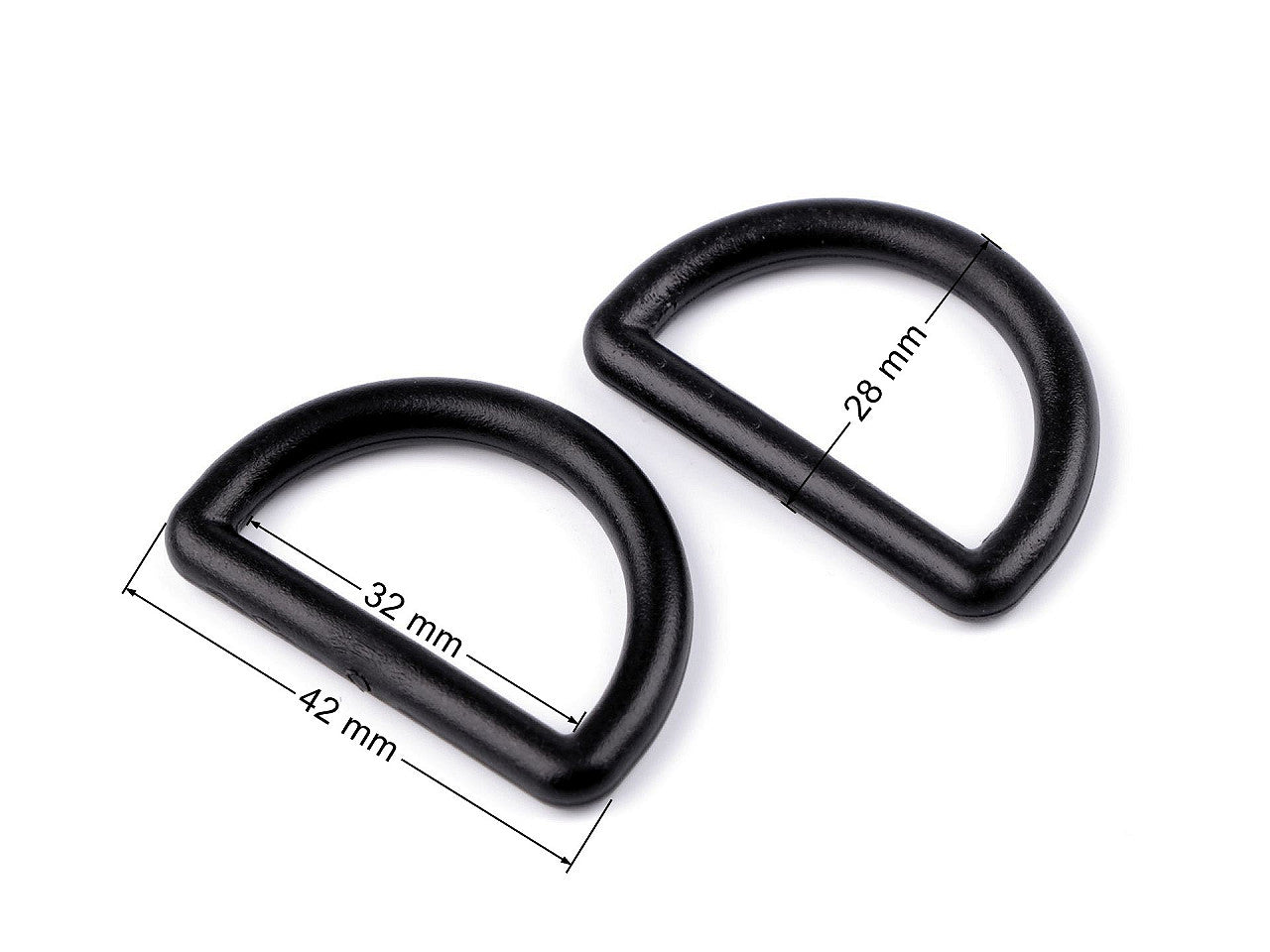 Anneau en D en plastique, largeur 32 mm