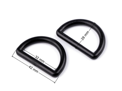 Anneau en D en plastique, largeur 32 mm