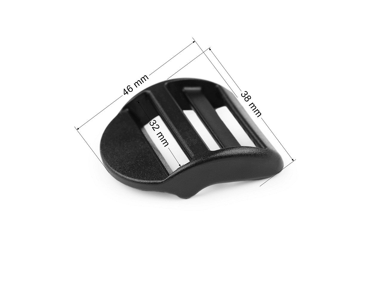Boucle de verrouillage en plastique pour sangles, largeur 32 mm