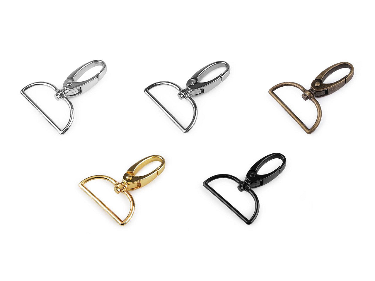 Fermoirs/Mousquetons métalliques pivotants, pour sangle de 37 mm
