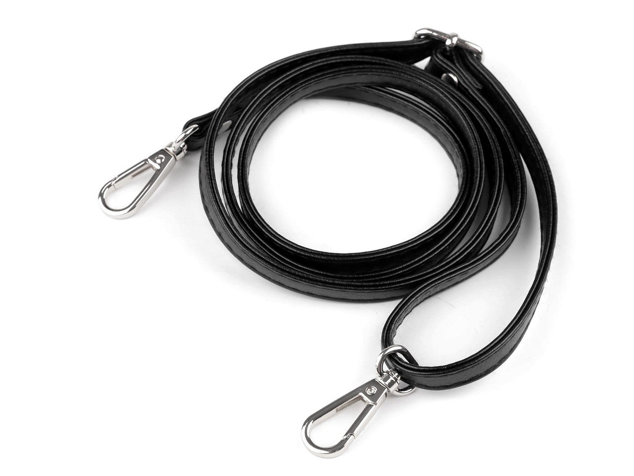 Courroie/Anse en éco-cuir avec mousquetons, pour sac à main, largeur 1 cm
