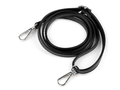 Courroie/Anse en éco-cuir avec mousquetons, pour sac à main, largeur 1 cm - 1pc