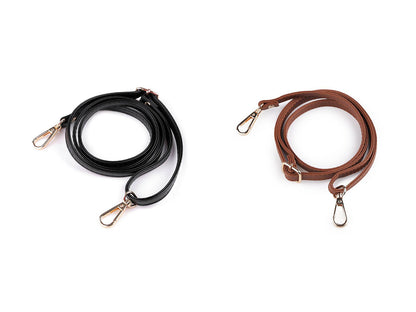 Courroie/Anse en éco-cuir avec mousquetons, pour sac à main, largeur 1 cm