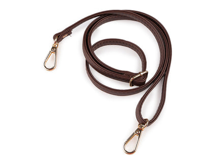 Courroie/Anse en éco-cuir avec mousquetons, pour sac à main, largeur 1 cm - 1pc